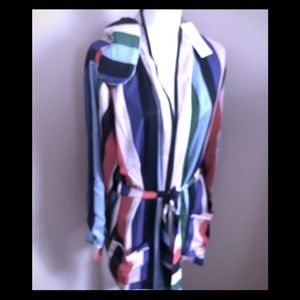 🌈 NWT PLUSH🌈 NWT Rainbow Stripe PJ Robe S